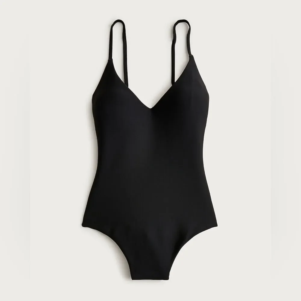 NWT J CREW Lana one-piece in Classic Sculpt™ in black
